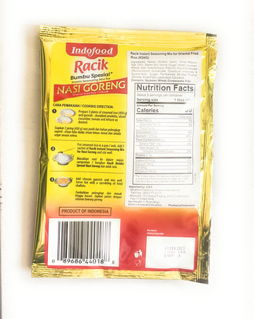 Indofood - Instant Seasoning Mix For - Nasi Goreng - Oriental Fried Rice - 6 X 1.7 Oz. / 50 G - Product Of Indonesia