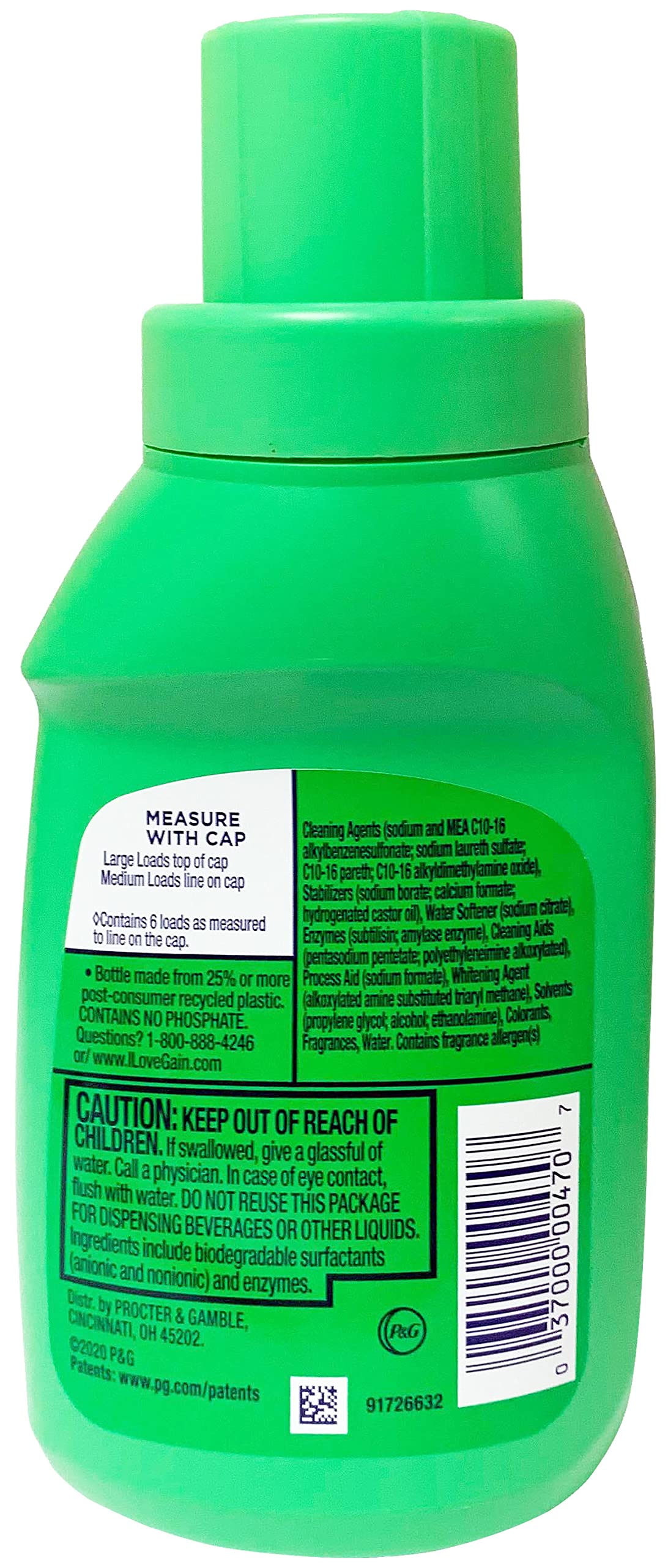 Gain, Original Laundry Detergent, Two 10 Oz. Bottles