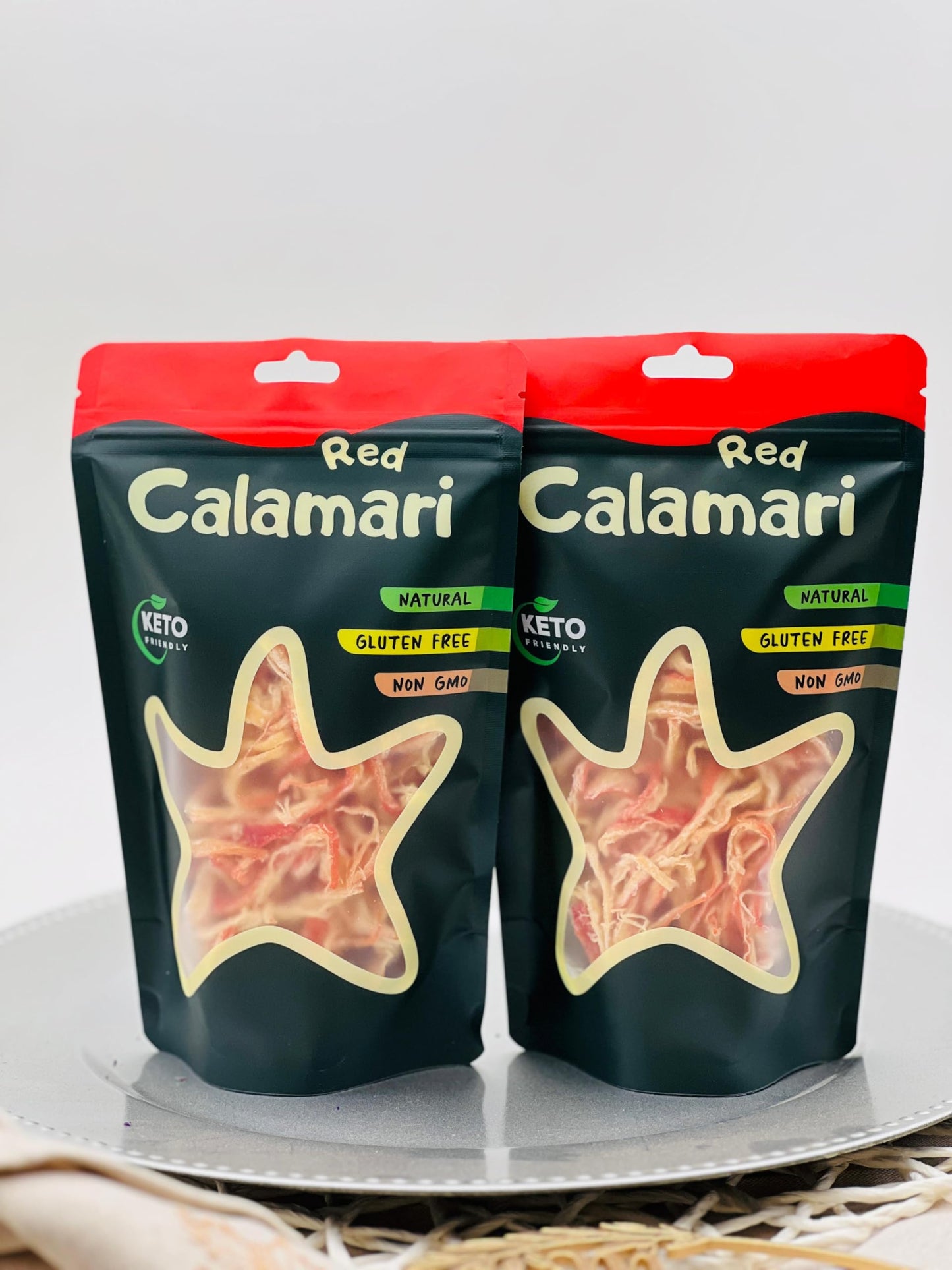 Premium Dried Squid - 4Oz (110G) - Delicious Seafood Snack, High Protein. Dry Shredded Squid (Calamari). Keto Friendly, Non-Gmo,