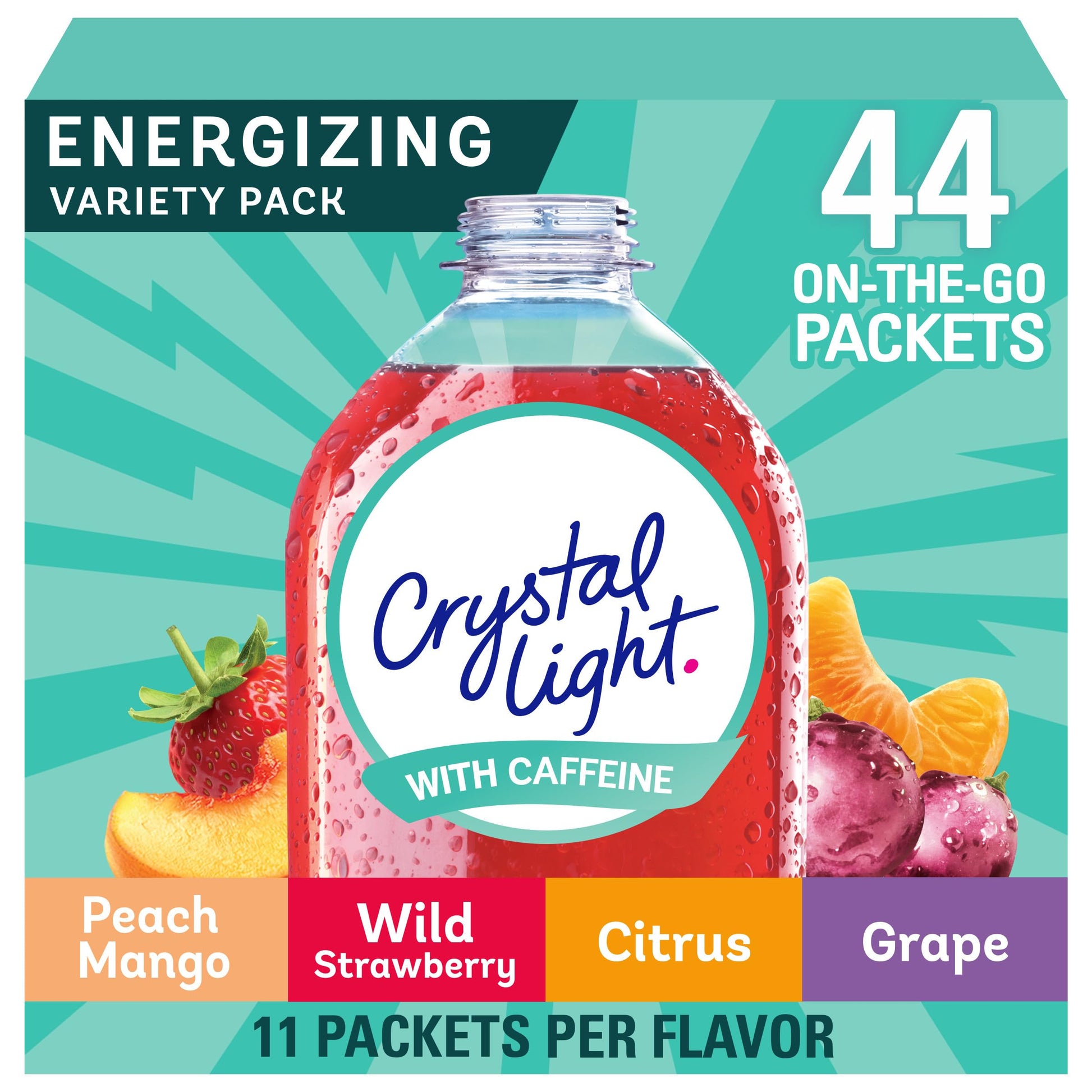 Crystal Light Energizing Variety Pack - 44 On-the-Go Packets - 4.18 oz - Energy Variety Pack