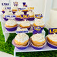 Lsu Cupcake Toppers (24 Pcs) Lousiana State University Party Supplies For Football, Birthday Gift, Graduation Party Decorations