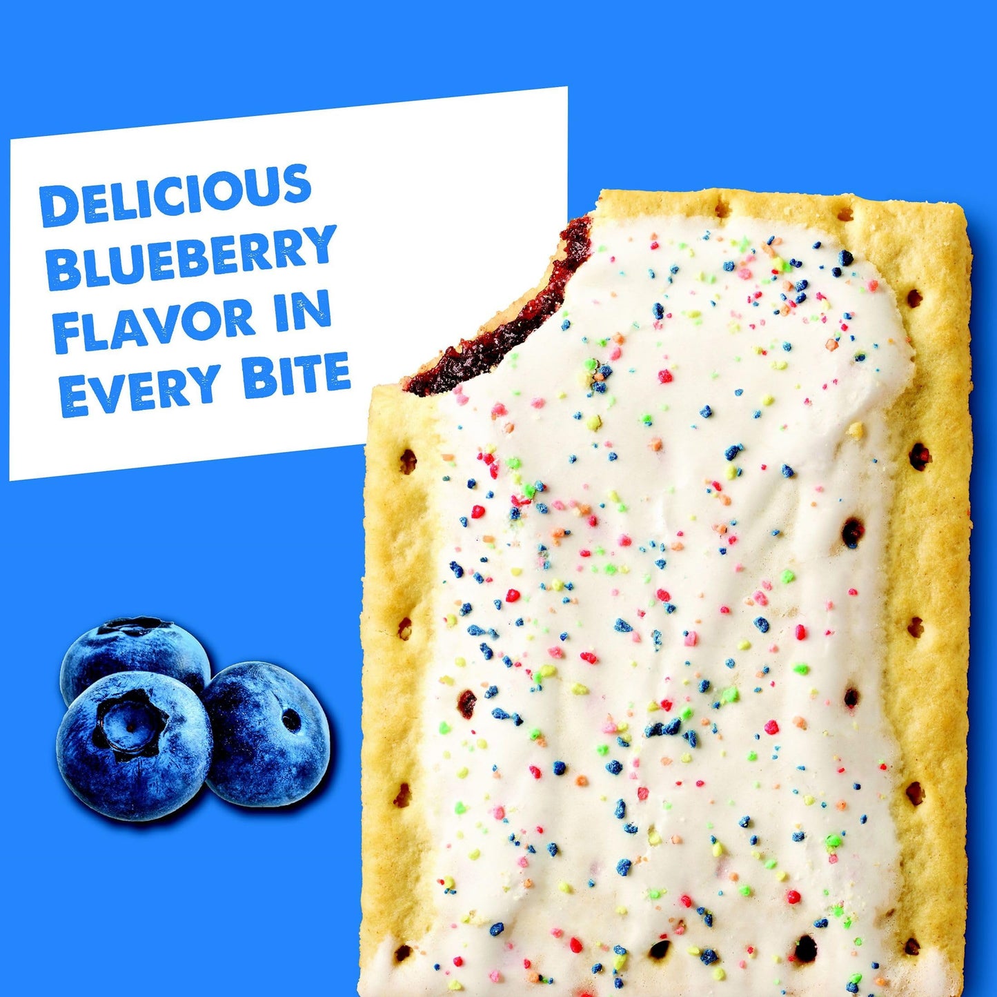 Pop-Tarts, Breakfast Toaster Pastries, Frosted Blueberry, 6.772lb Case (32 Count)