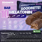 GOODNITE! Sleep Chocolate Protein Bars Value Pack - 6 Dark Chocolate Cartons (36 Bars) with 10mg Melatonin & L-Theanine, Vegan,