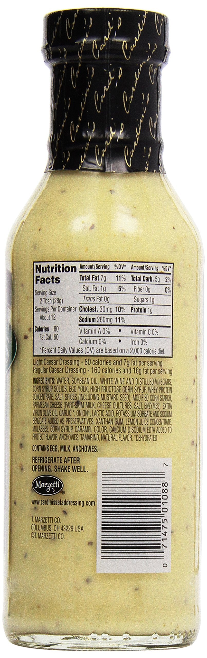 Cardini's Lite Caesar Dressing, 12 oz