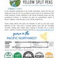 Yellow Split Peas | 1 Lb | Non-Gmo | Vegan | Non-Irradiated (Will Sprout) | Kosher | Vegan | Grown Pacific Northwest
