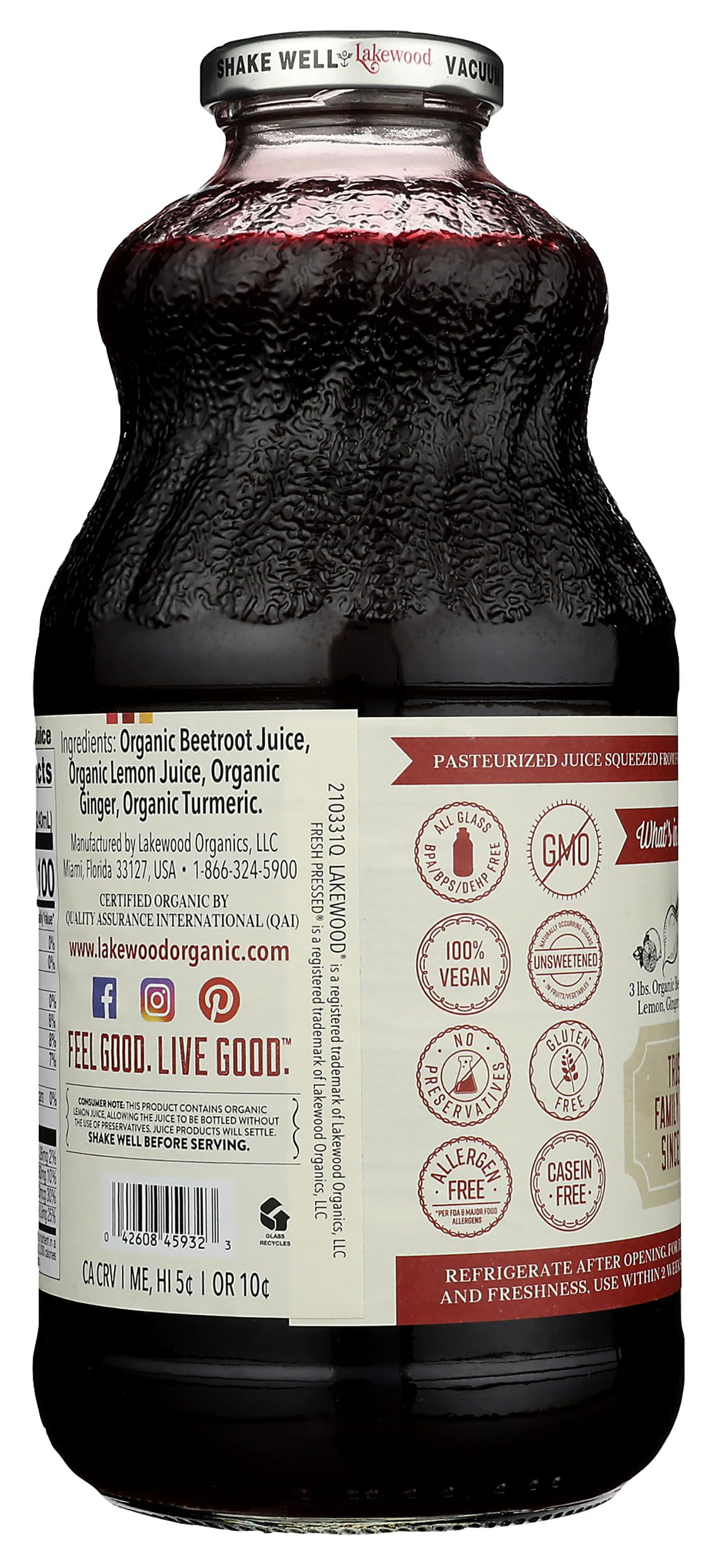 Og2 Lake Beet Gngr Tumrc ( 6 X 32 Oz   )