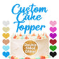 EDSG Personalized Cake Topper - Happy Birthday, Custom Design, Blue Color, Glitter Finish, Perfect for Weddings and Celebrations