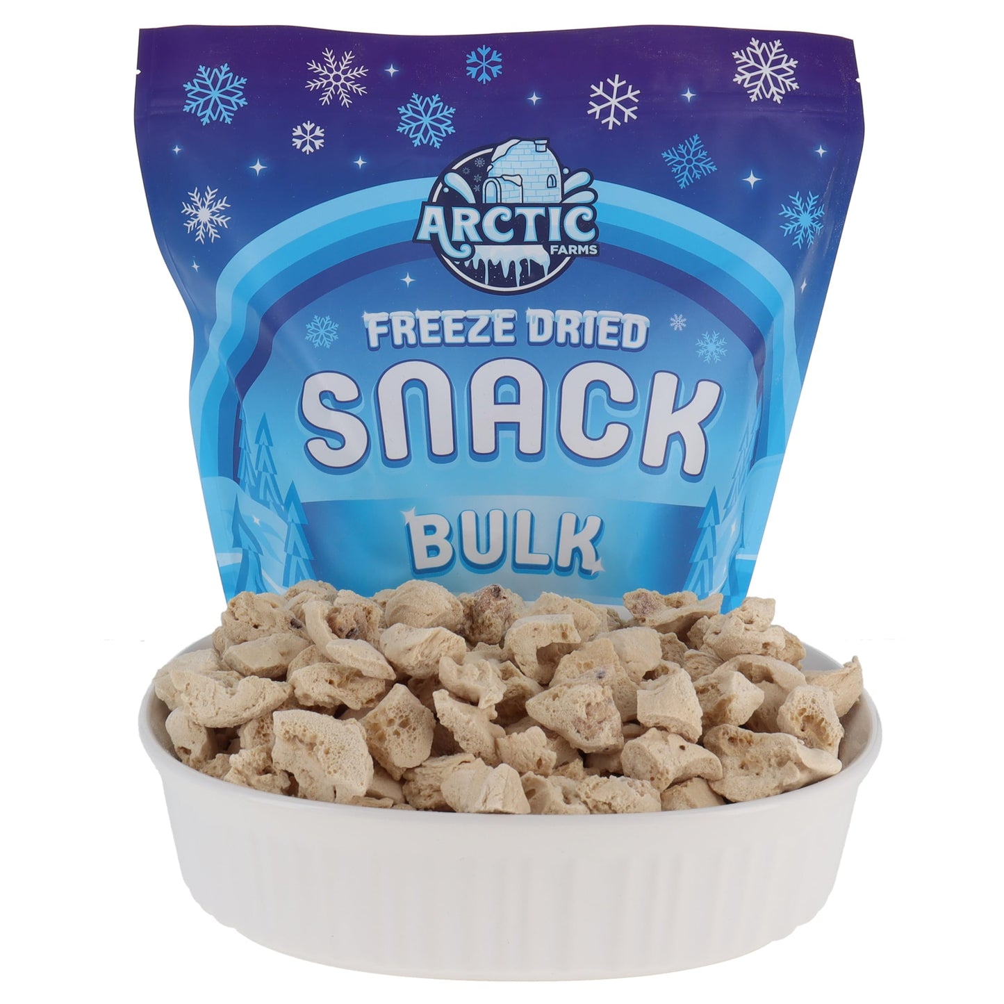 Arctic Farms Freeze Dried Ice Cream Bits Bagged And Boxed - Does Not Melt (Cookie Dough, 1Lb)