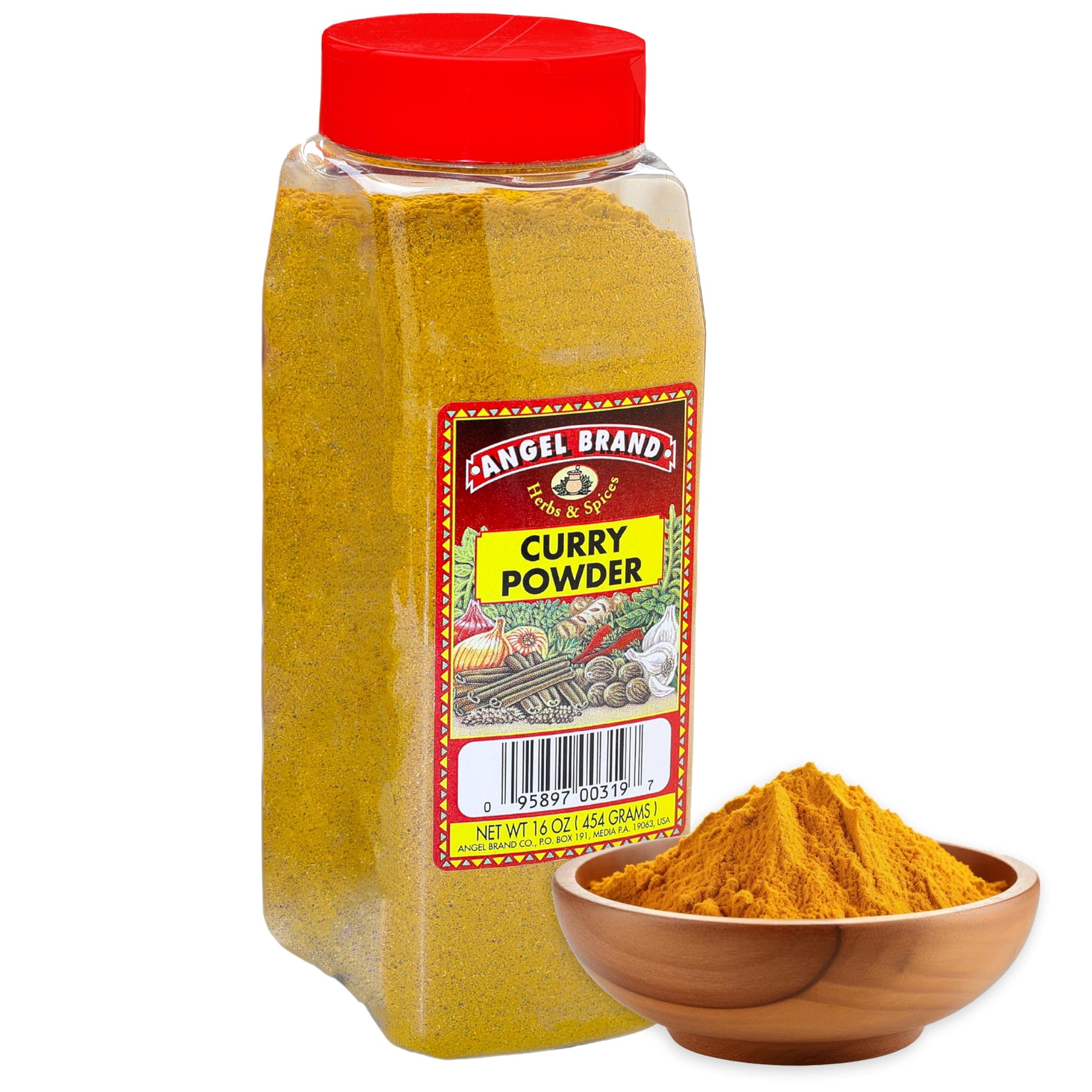 Angel Brand Curry Powder - Authentic Jamaican Curry Blend for Bold Flavor and Versatile Cooking - Perfect for Meats, Vegetables,