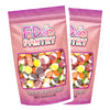 Freeze Dried Candy - Fruit Crunch Sour 4 Oz - 2 Pack - Assortment Strawberry, Orange, Lemon, Grape, Lime Flavors Bag Pouch - Ide