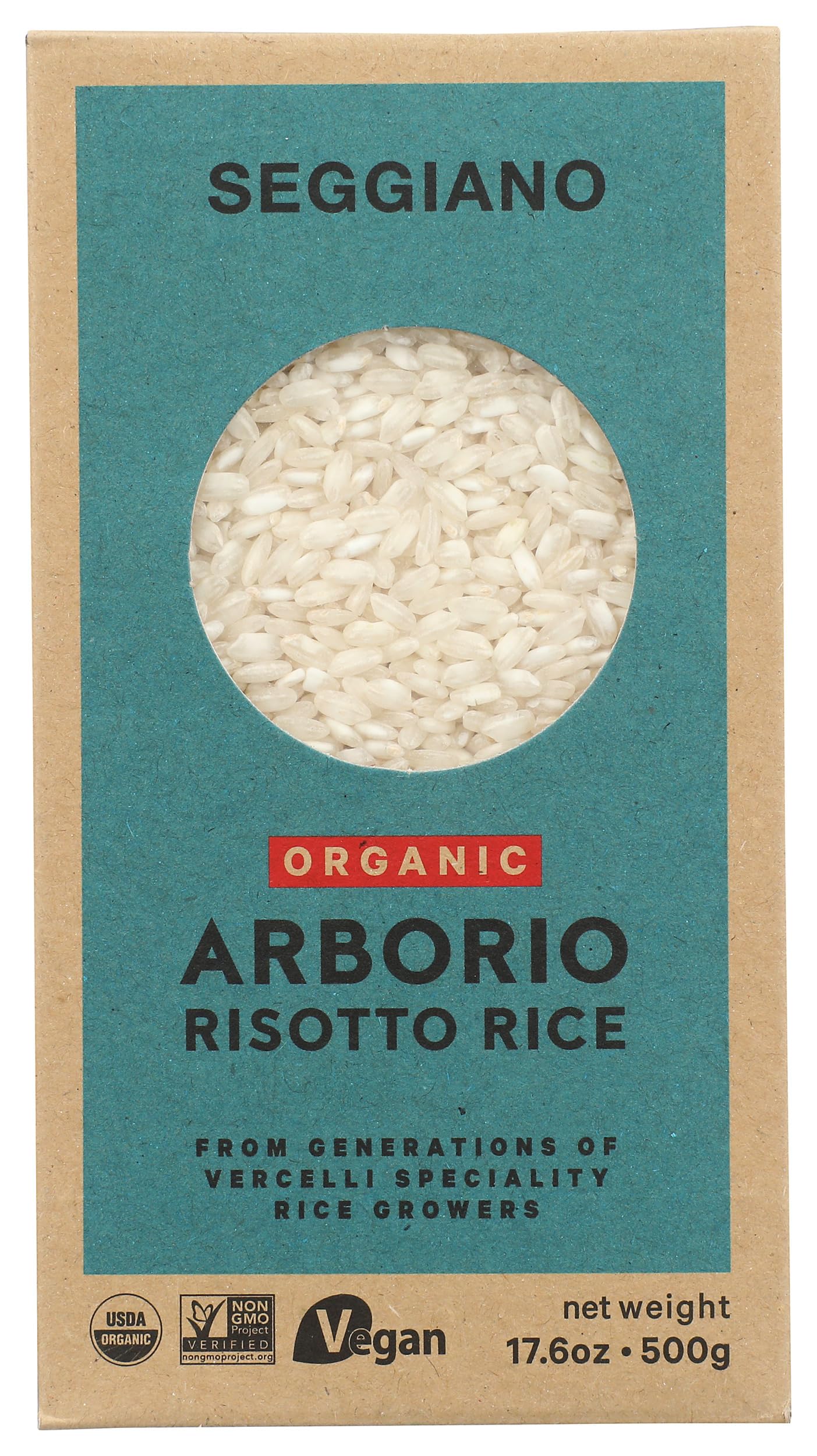 SEGGIANO Organic Arborio Rice, 17.6 OZ