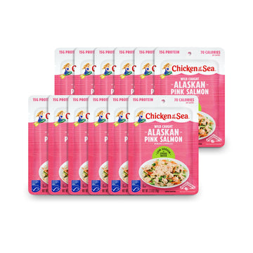 Chicken Of The Sea Alaskan Pink Salmon, 2.5 Ounce Packets (Box Of 12), Wild Caught Salmon, Skinless & Boneless, Low Sodium