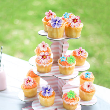 Keaziu 40 Pack Edible Flower Cupcake Toppers Edible Wafar Paper Spring Bridal Engagement Baby Shower Birthday Party Drink Topper