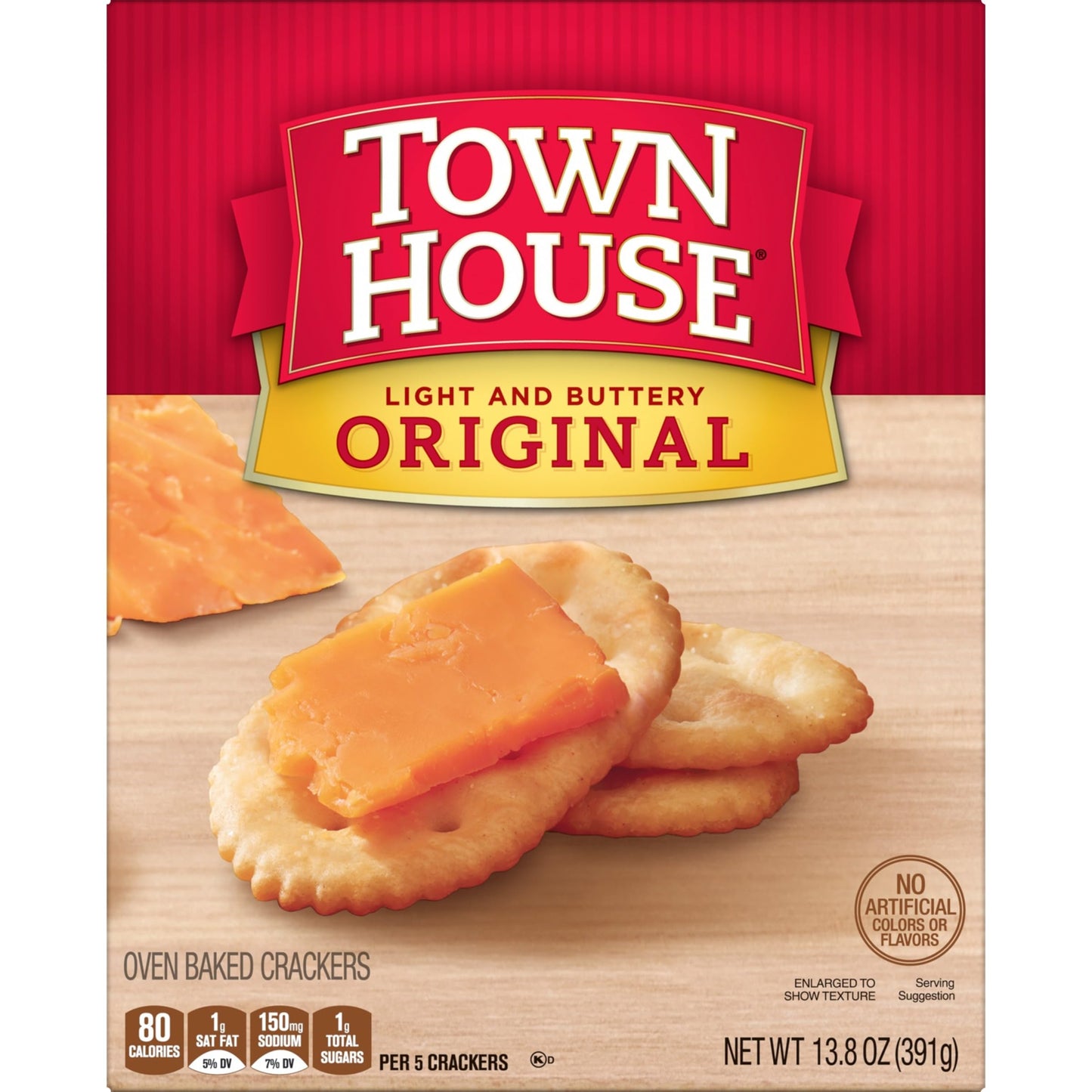 Town House Oven Baked Crackers, Holiday & Party Snacks, Original 13.8oz