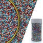 Edible Red & Blue & White Sprinkles Candy 2mm Mini Pearls Cake Decorations Cupcake Toppers Cookie Decorating Perfect for Wedding
