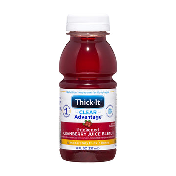 Thick-It Clear Advantage Thickened Cranberry Juice Blend, Moderately Thick Honey Bottle, 8 Fl Oz