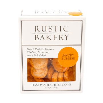 Rustic Bakery Cheese Coins, Original Savory, 5 oz