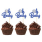 24Pcs Baseball Oh Baby Cupcake Toppers Glitter Sport Baseball Theme Babyshower Oh Baby Cupcake Picks For Baseball Theme Babyshow