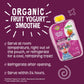 Earths Best Organic Yogurt Smoothie Pouches, 24+ Months, Fruit And Yogurt Smoothie For Kids, Mixed Berry, 4.2 Ounce Resealable Pouch (Pack Of 12)