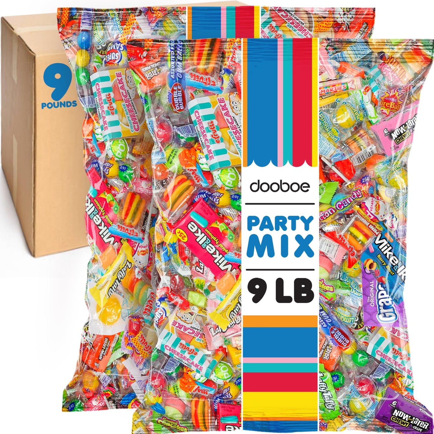 Bulk Candy Mix - Candy Variety Pack - Assorted Classic Candy - Individually Wrapped Candies - Fun Size Candy Assortment (9 Pound