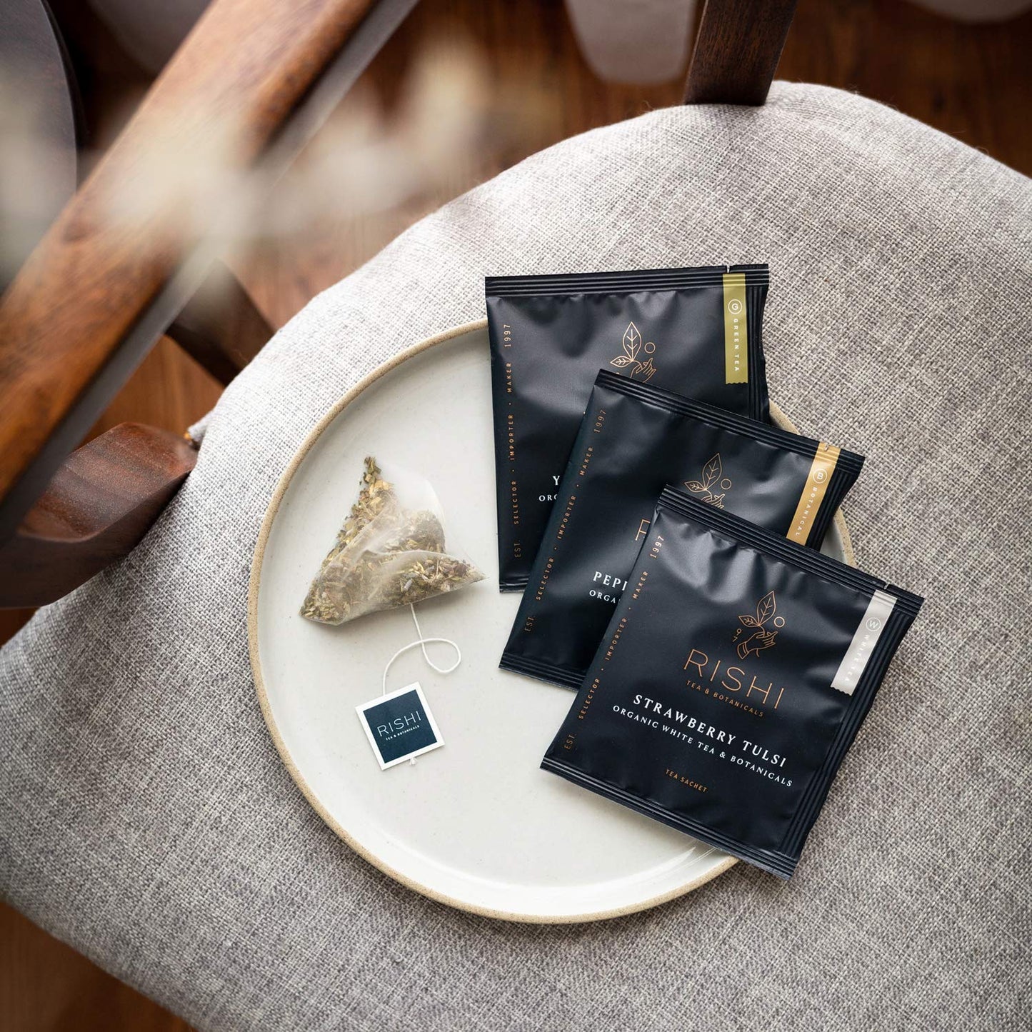 Rishi Tea Earl Grey Tea - Organic Sachet Tea Bags, Pure Black Tea With Bergamot Oil, Energizing & Caffeinated - 50 Count