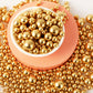 Kasvan Gold Pearl Sugar Sprinkles - Edible Candy Pearls 130G/4.58 Oz, Mix Size Cake Candy, Decorate Cakes, Cookies, Ice Cream (B