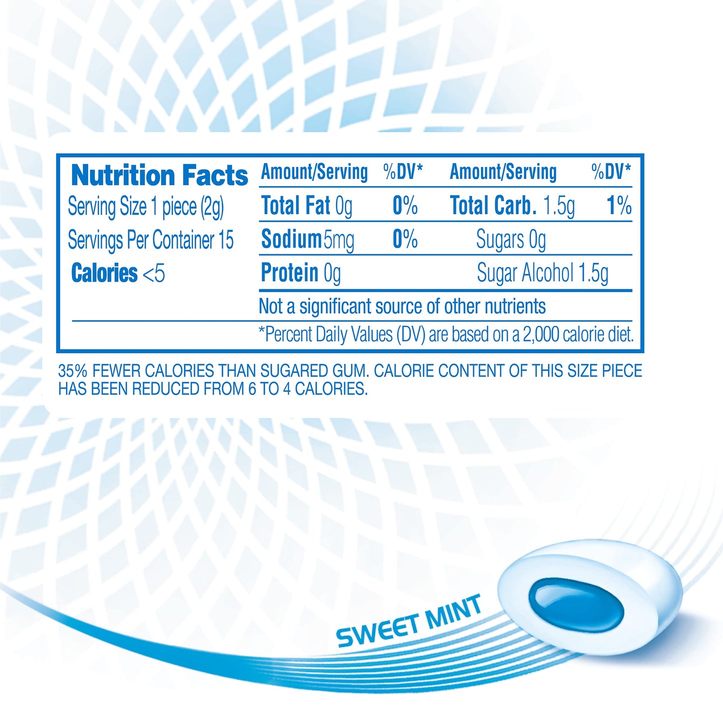 Mentos Pure White Sugar-Free Chewing Gum With Xylitol, Sweet Mint, 15 Piece Bottle (Bulk Pack Of 10)