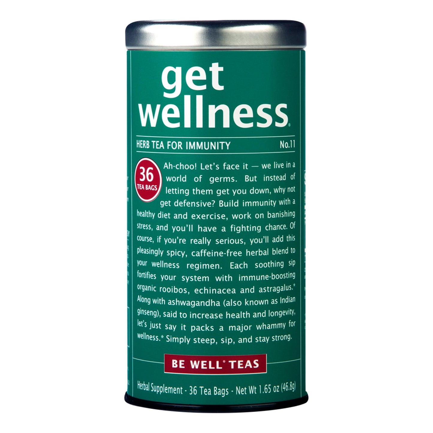 The Republic of Tea Be Well Red Rooibos Tea - Herb Tea, 36 Count, Get Wellness, Model 14-603