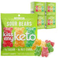 Kiss My Keto Gummies - Low Carb Sour Bears, Vegan Candy, Snack Pack, 32 Count