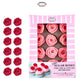 Confect Edible Rose Topper- French Rose Toppers - Pack Of 12 Pink French Roses For Cakes, Cupcakes & Donuts - Vegan, Dairy-Free,