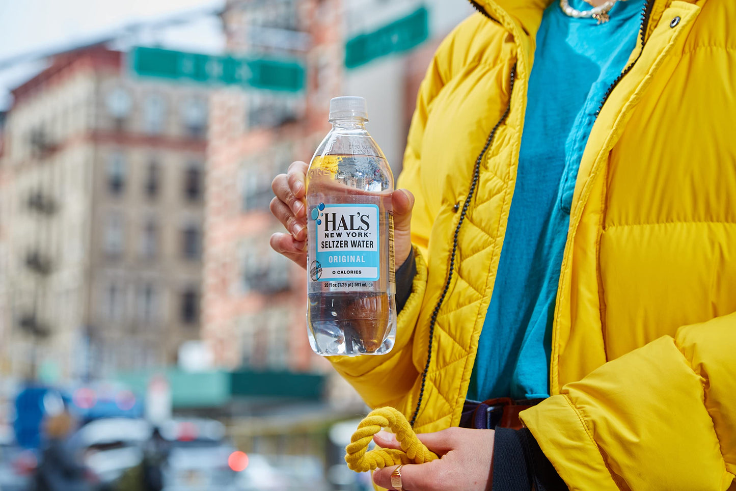 Hal's New York Seltzer Carbonated Original Sparkling Water, Zero Sugar, Zero Calorie, Zero Carbs, 20 Fl Oz (Pack of 24)