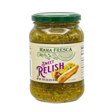 Mama Fresca Sweet Relish 16 fl oz Jar (Pack of 6)