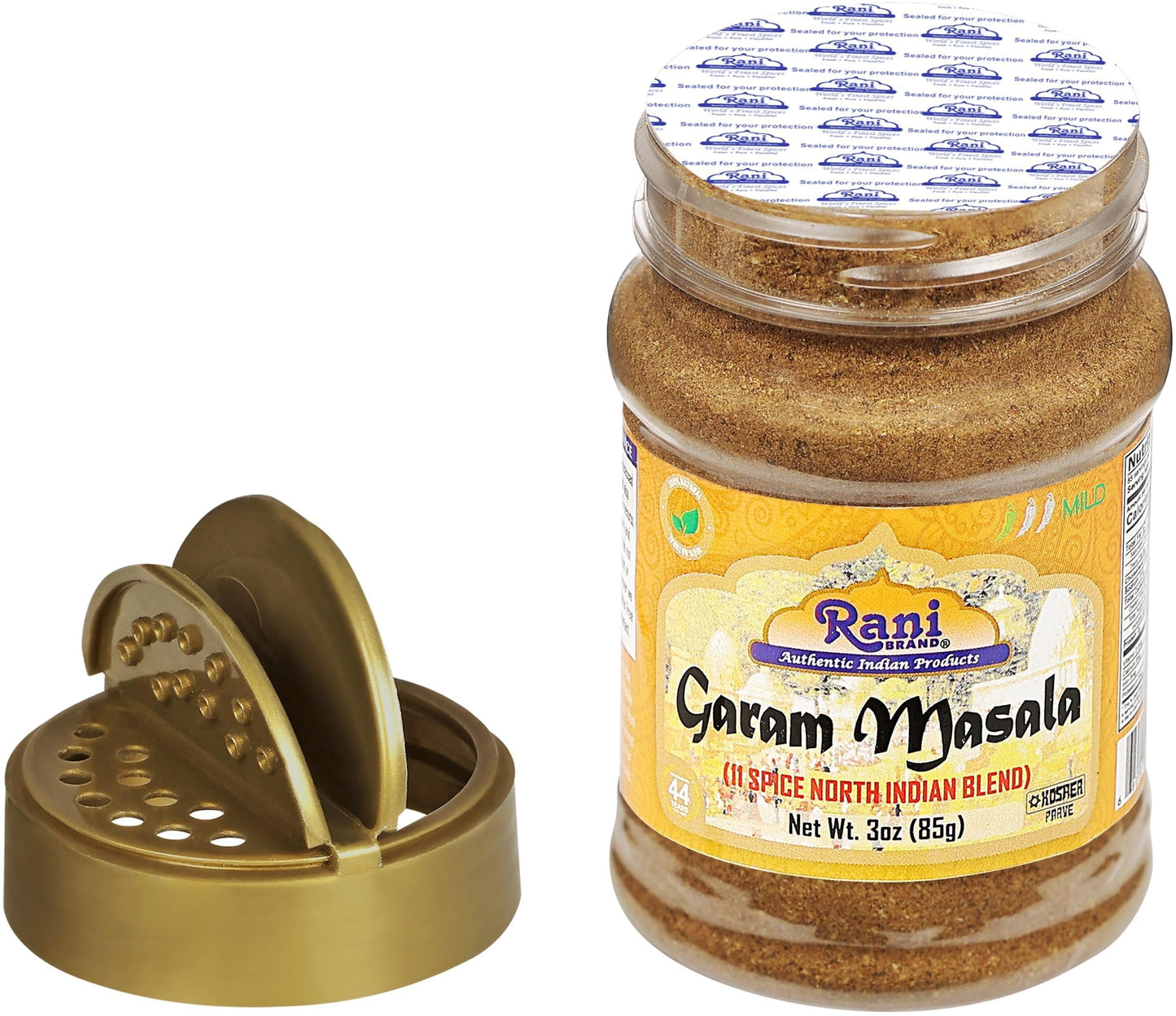 Rani Garam Masala Indian 11-Spice Blend 3oz (85g) PET Jar  Pack of 12 ~ All Natural  Salt-Free | Vegan | No Colors | Gluten Friendly | NON-GMO | Kosher | Indian Origin