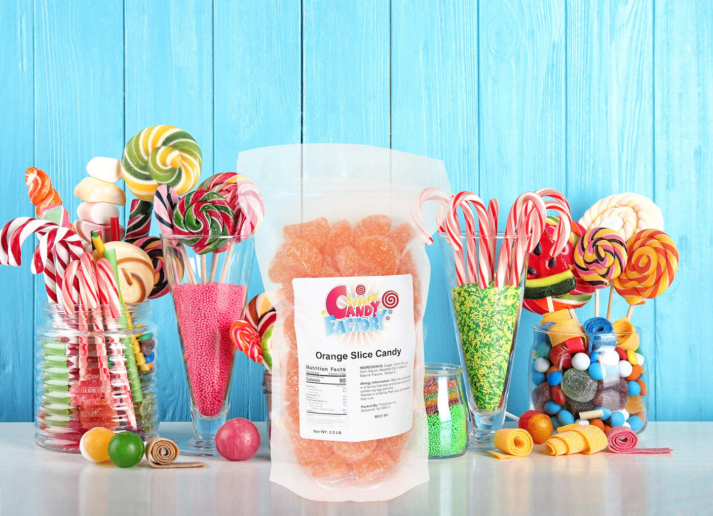 Sarah'S Candy Factory Orange Slice Candy In Resealable Bag, 2.5 Lbs