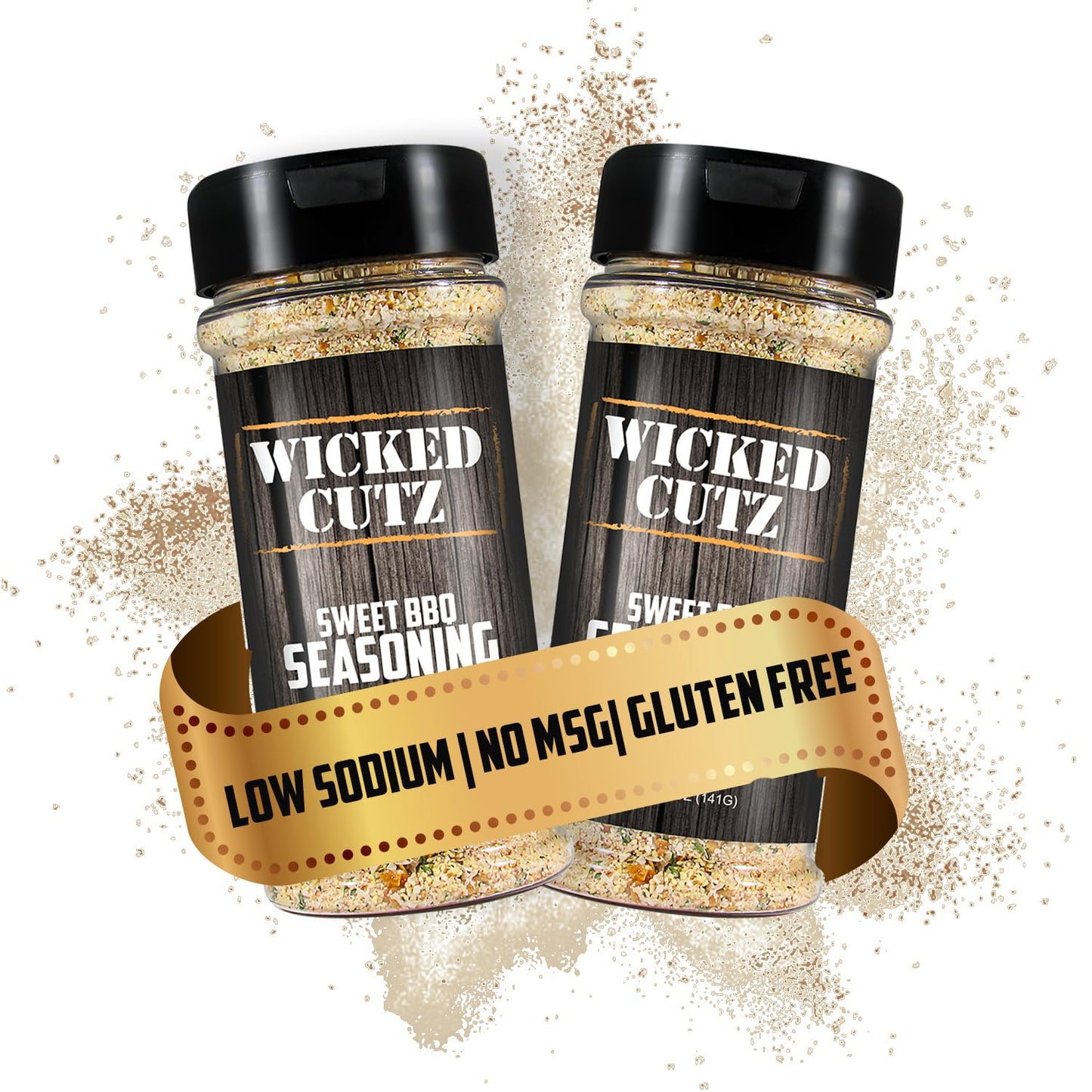 Wicked Cutz BBQ Grill Seasoning Set, Low Sodium & Gluten Free, 5 Ounce (Pack of 2)