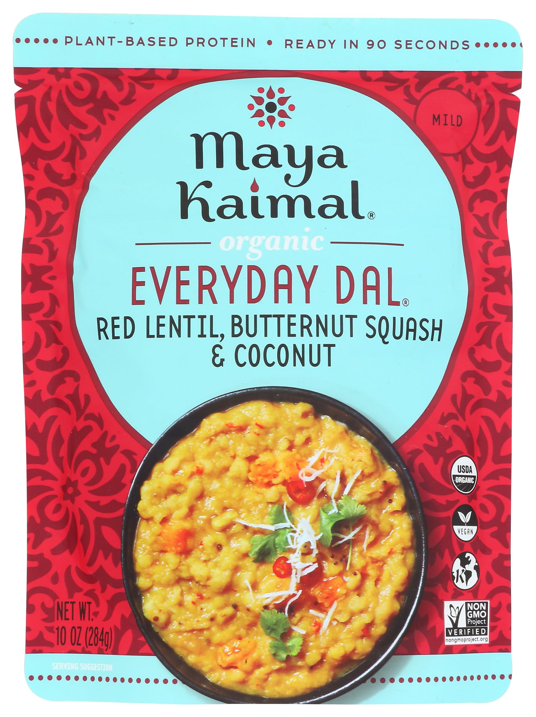 Maya Kaimal Organic, Everyday Dal, Red Lentil, Butternut Squash & Coconut, 10 Oz