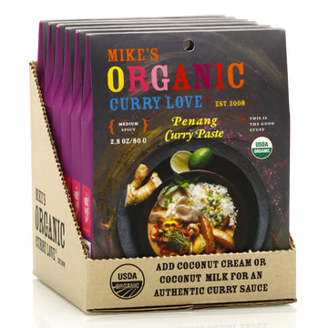 Penang Curry Paste ORGANIC. VEGAN. DAIRY FREE. SUGAR FREE. KETO FRIENDLY. MADE IN THAILAND. | case of 6 x 2.8 oz pouches