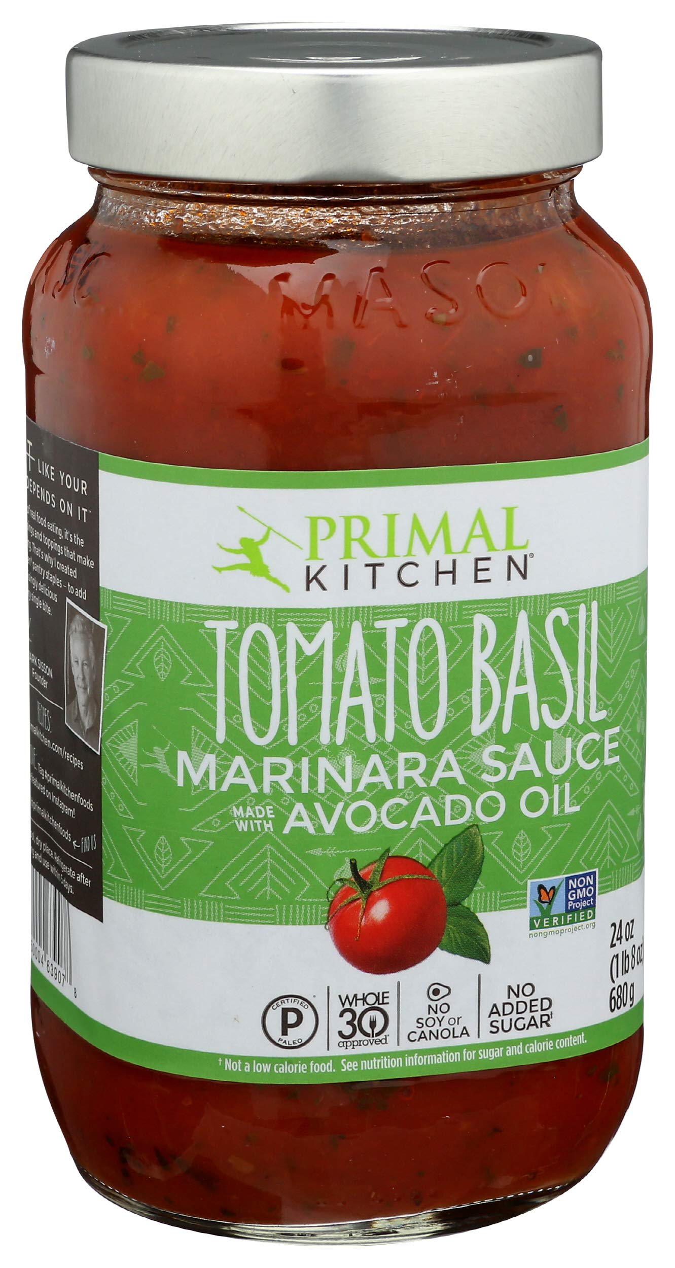 Primal Kitchen Marinara Sauce, Tomato & Basil, 24 oz