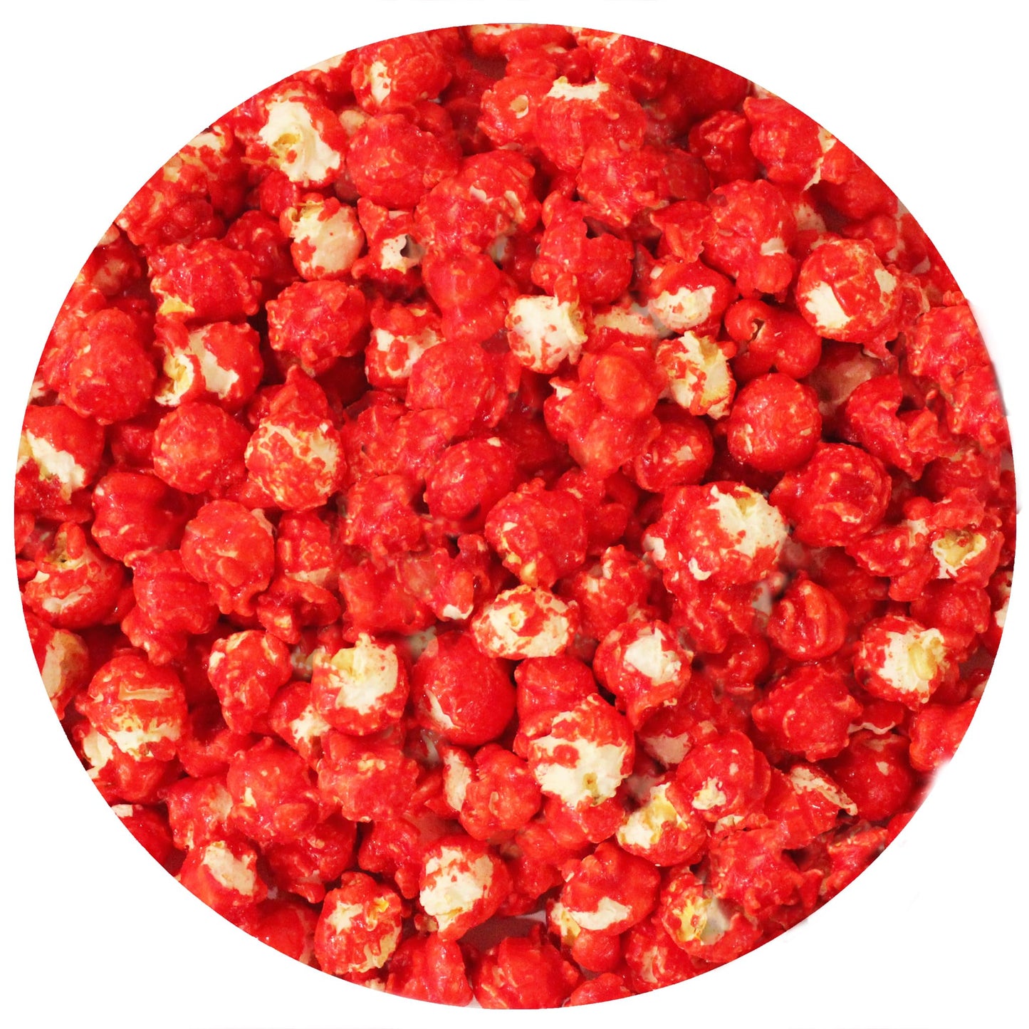 The Hampton Popcorn Company Red Popcorn Bucket with Scoop, 20 Ounce Strawberry Flavored Tub