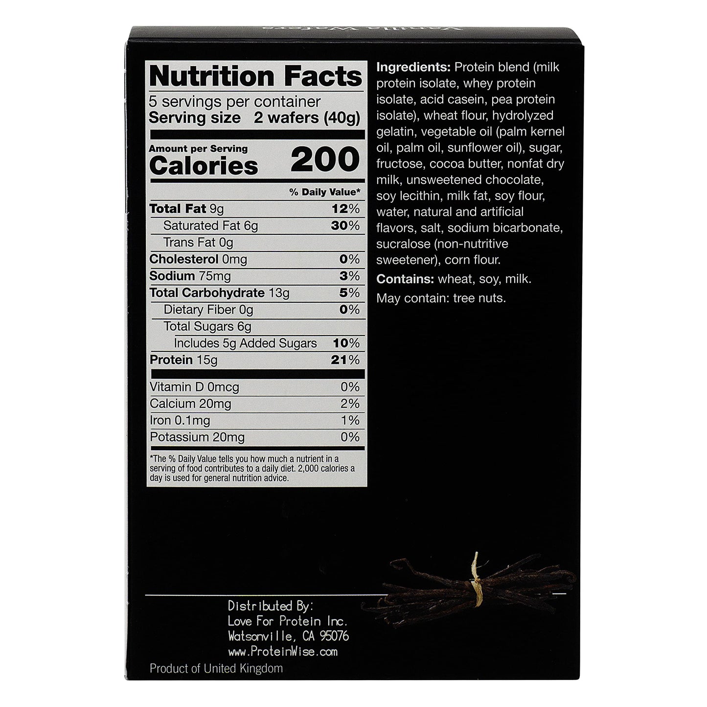 Proteinwise High Protein Vanilla Wafers, Low Carb Snack, 1 Ounce (Pack of 5) - Trans-Fat Free, Cholesterol Free, Low Sodium