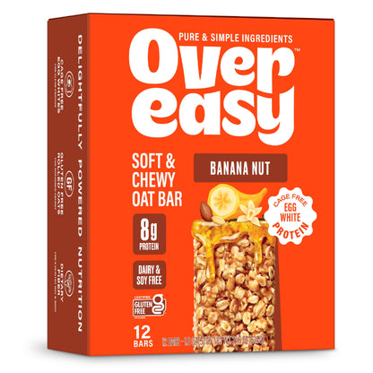 Over Easy Soft and Chewy Granola Breakfast Bars - Granola and Protein Bars - Energy Snack Bars - Clean, Gluten Free, Dairy Free,