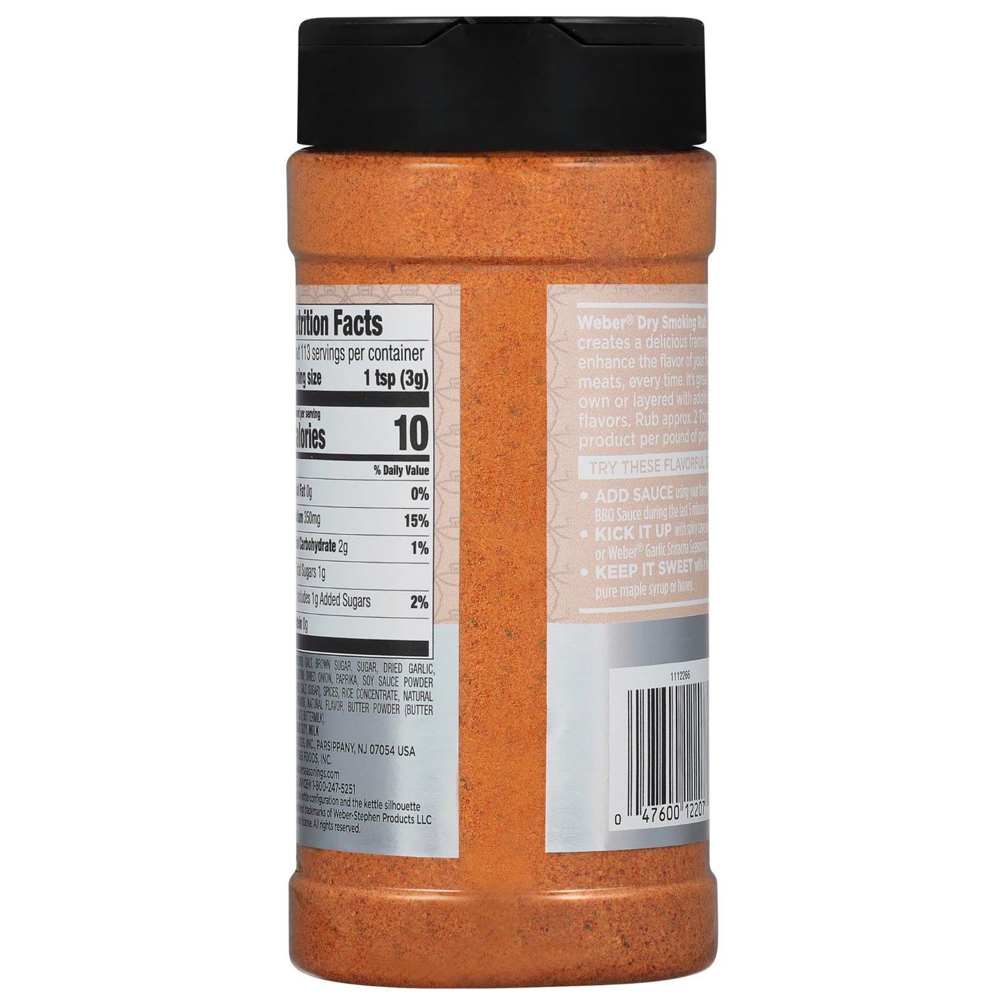 Weber Smoky Brown Sugar Dry Rub, 12 Ounce Shaker