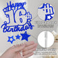 Happy 16Th Birthday Cake Topper, Blue And Silver Glitter Cake Toppers, 16 Year Birthday Party Cake Decoration