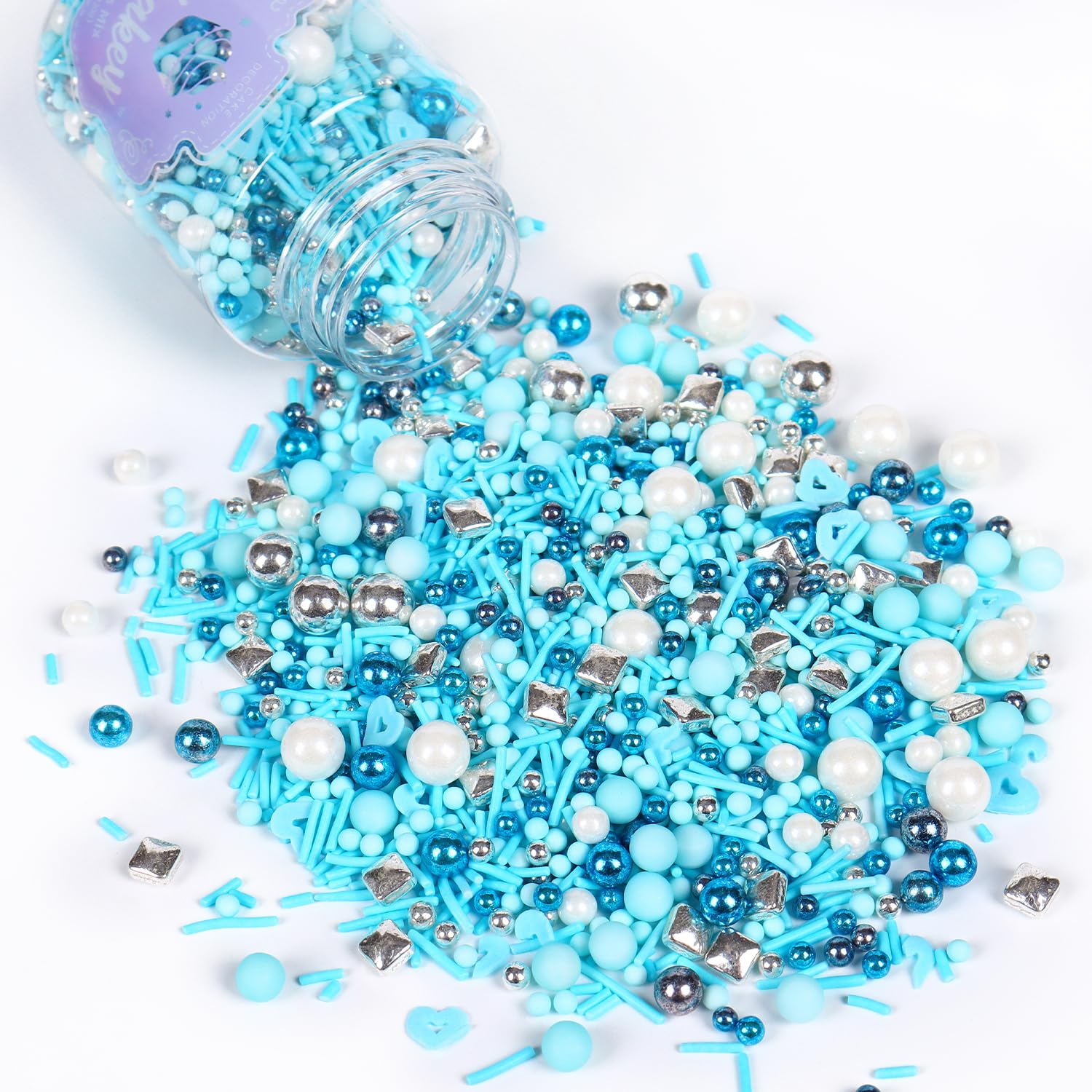 Blue Sprinkles for Cake Decorating 4.2 ounce, Edible Sprinkles for Cupcakes Topper Cookie, Cake Pop, Ice cream Toppings for Baki