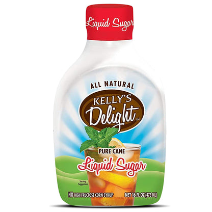 Kellys Delight: All Natural Liquid Cane Sugar 16oz (473ml)