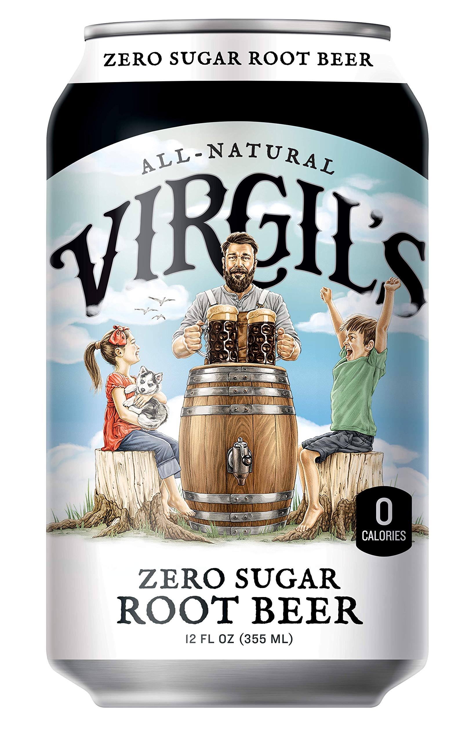 Virgils Zero Sugar Root Beer, Keto Friendly Soda, 12 Fl Oz (Pack of 6), Great Tasting, Model 17710007