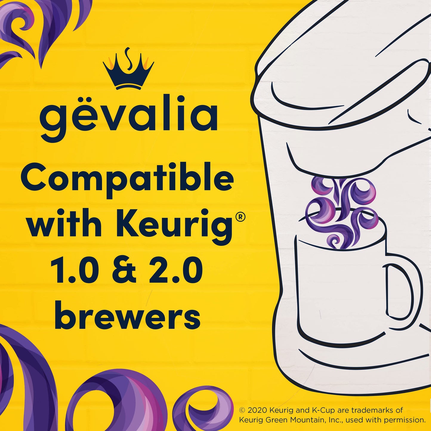 Gevalia Majestic Roast K Cup Pods, 4.12 Ounce, 12 Count (Pack Of 3), Yellow And Black