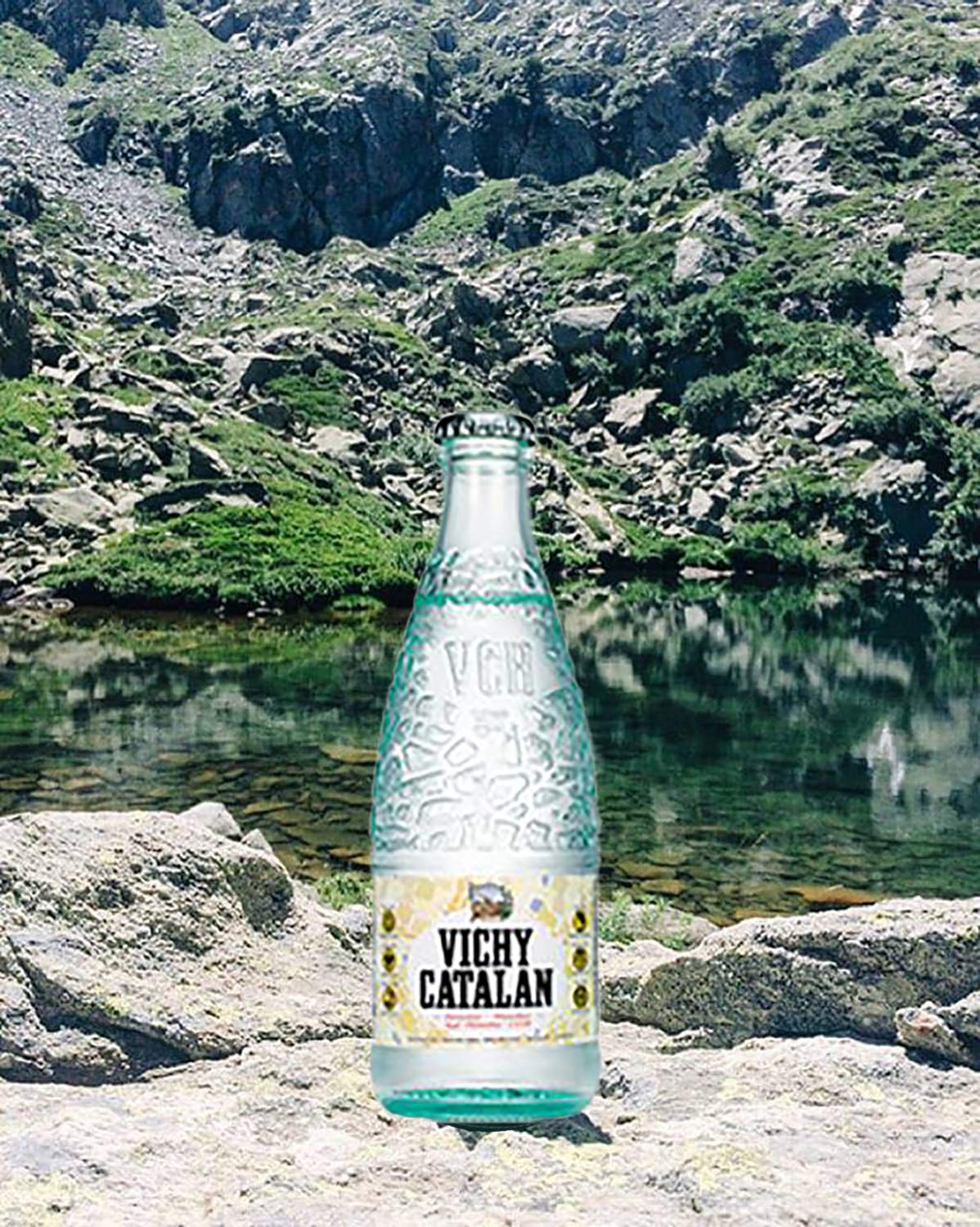 Vichy Catalan Sparkling Mineral Water, 33.8 Fl Oz, Pack of 6 Glass Bottles
