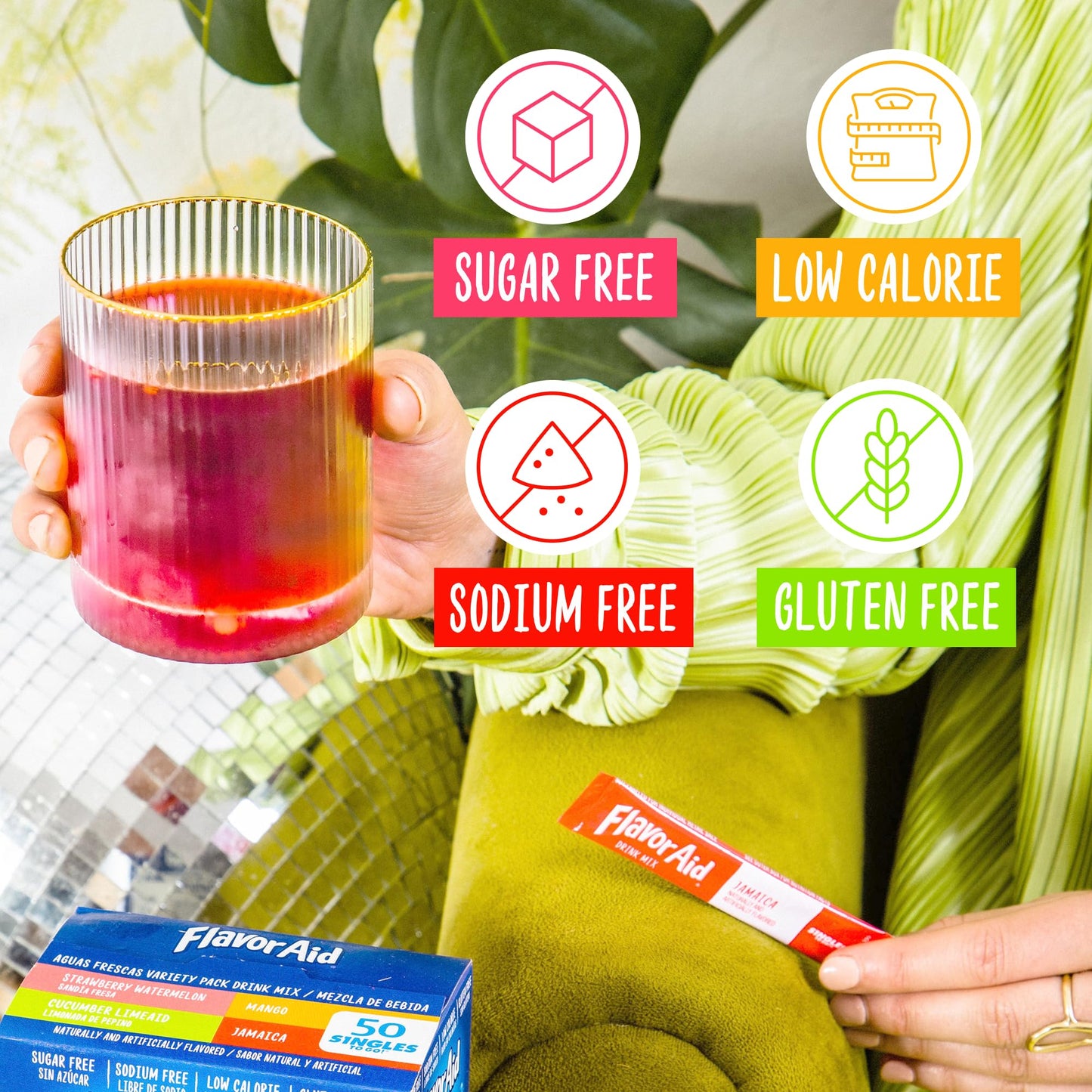 Flavor Aid Aguas Frescas Singles To Go Variety Pack, Powdered Drink Mix, 1 Box (50 Single Servings)