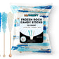 Frozen Ice Rock Candy On A Stick (72 Pack) - Bulk Individually Wrapped Pure Sugar Blue, Light Blue, And White Edible Crystal Roc